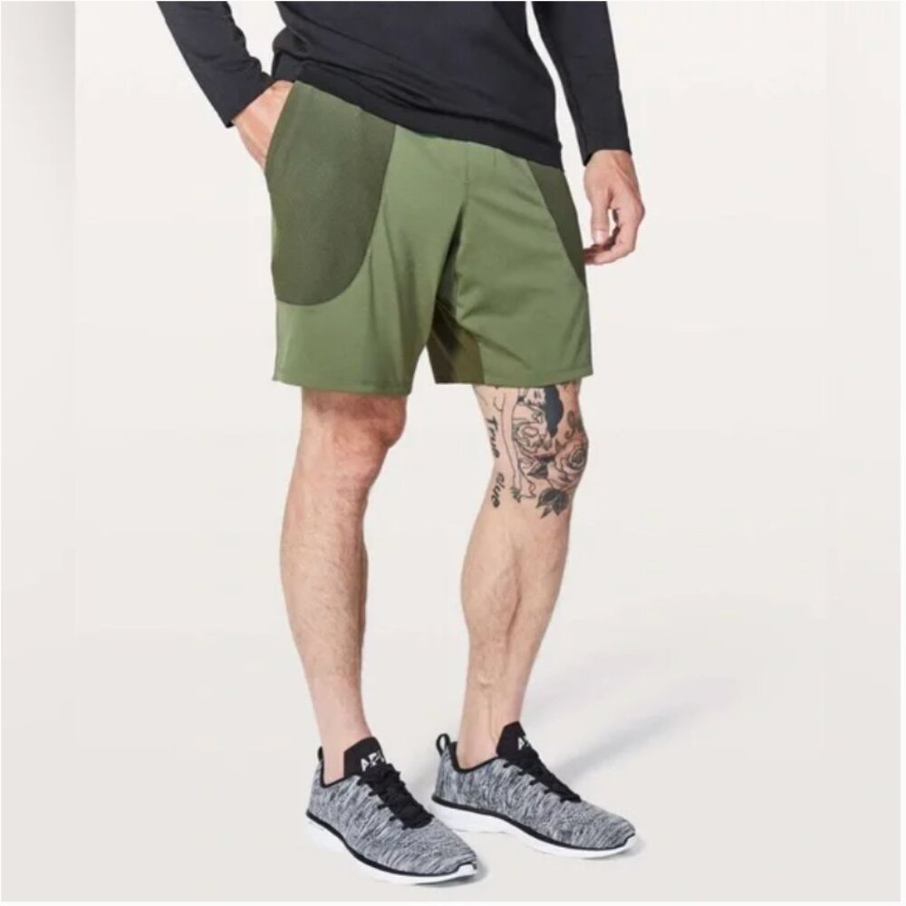 Lululemon - Men's Drawstring Elevated Short Size M Green 8.5" inseam